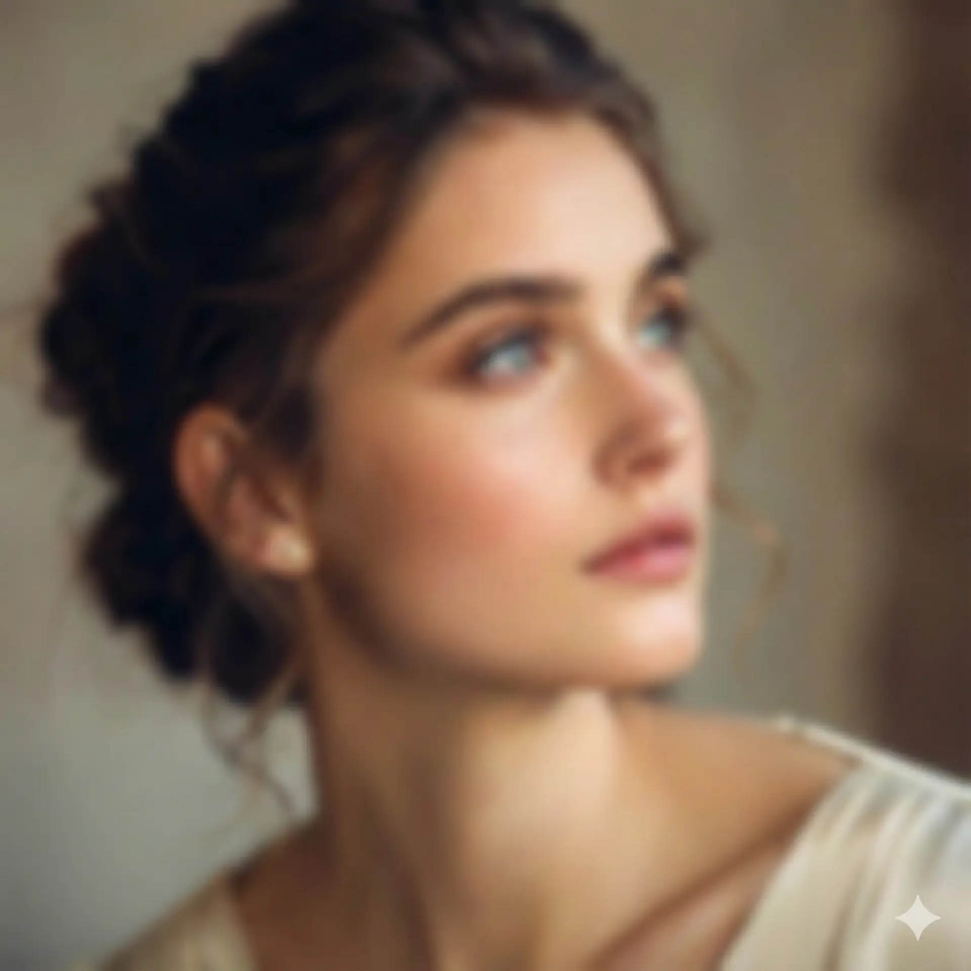 Original: Blurry portrait restored to 4K quality using Nano Banana AI upscaler